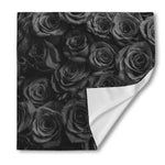 Black Rose Print Silk Bandana