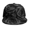 Black Rose Print Snapback Cap