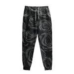 Black Rose Print Sweatpants