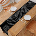 Black Rose Print Table Runner