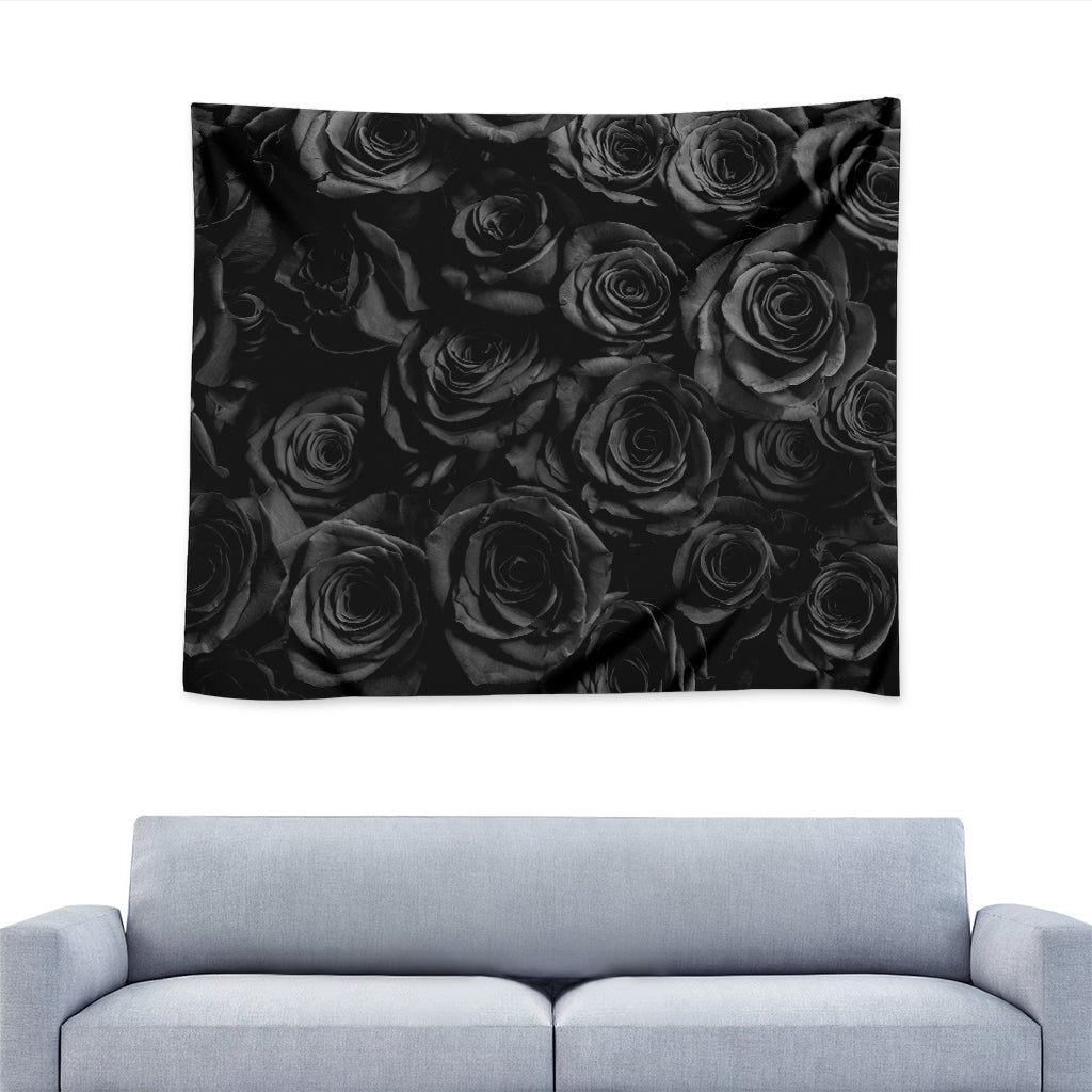 Black cheap rose tapestry