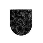 Black Rose Print Toilet Lid Cover