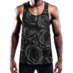 Black Rose Print Training Tank Top