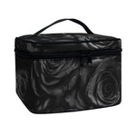 Black Rose Print Travel Makeup Bag