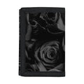 Black Rose Print Trifold Wallet