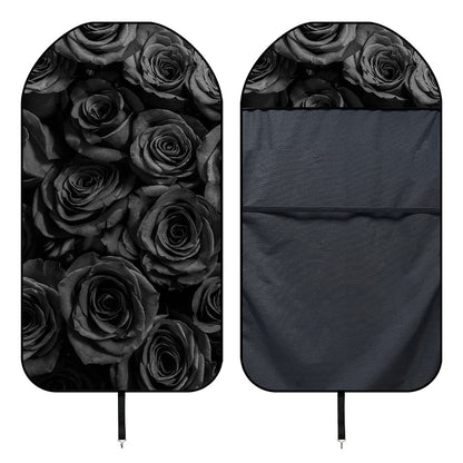 Black Rose Print Waterproof Car Seat Cover