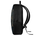 Black Samurai Mask Print 17 Inch Backpack