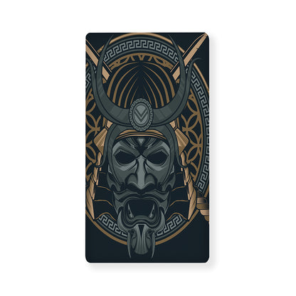 Black Samurai Mask Print Baby Crib Sheet