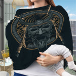 Black Samurai Mask Print Baby Seat Cover