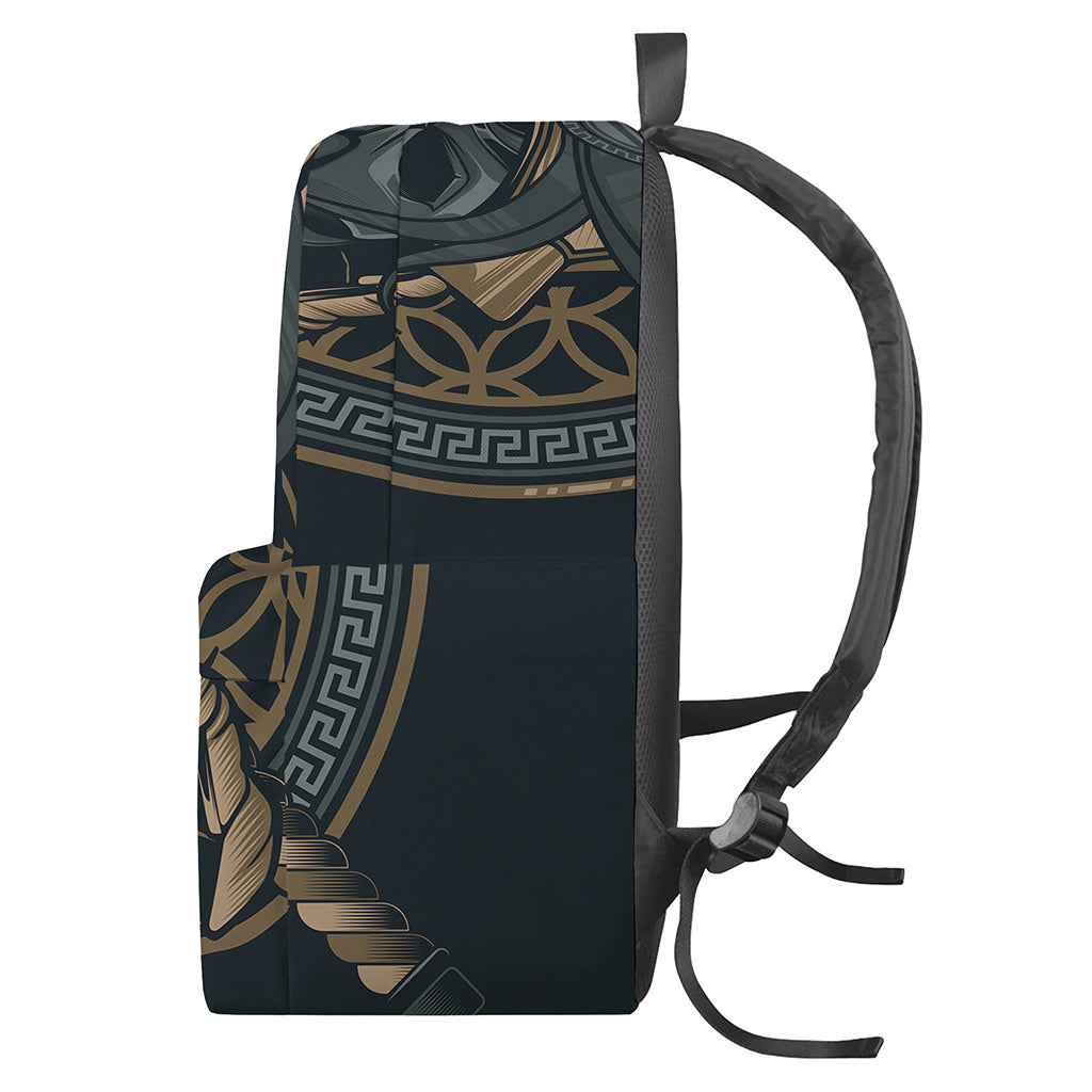 Black Samurai Mask Print Backpack