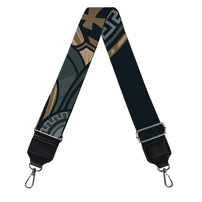 Black Samurai Mask Print Bag Strap