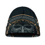 Black Samurai Mask Print Beanie