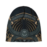 Black Samurai Mask Print Beanie