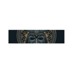 Black Samurai Mask Print Bed Runner