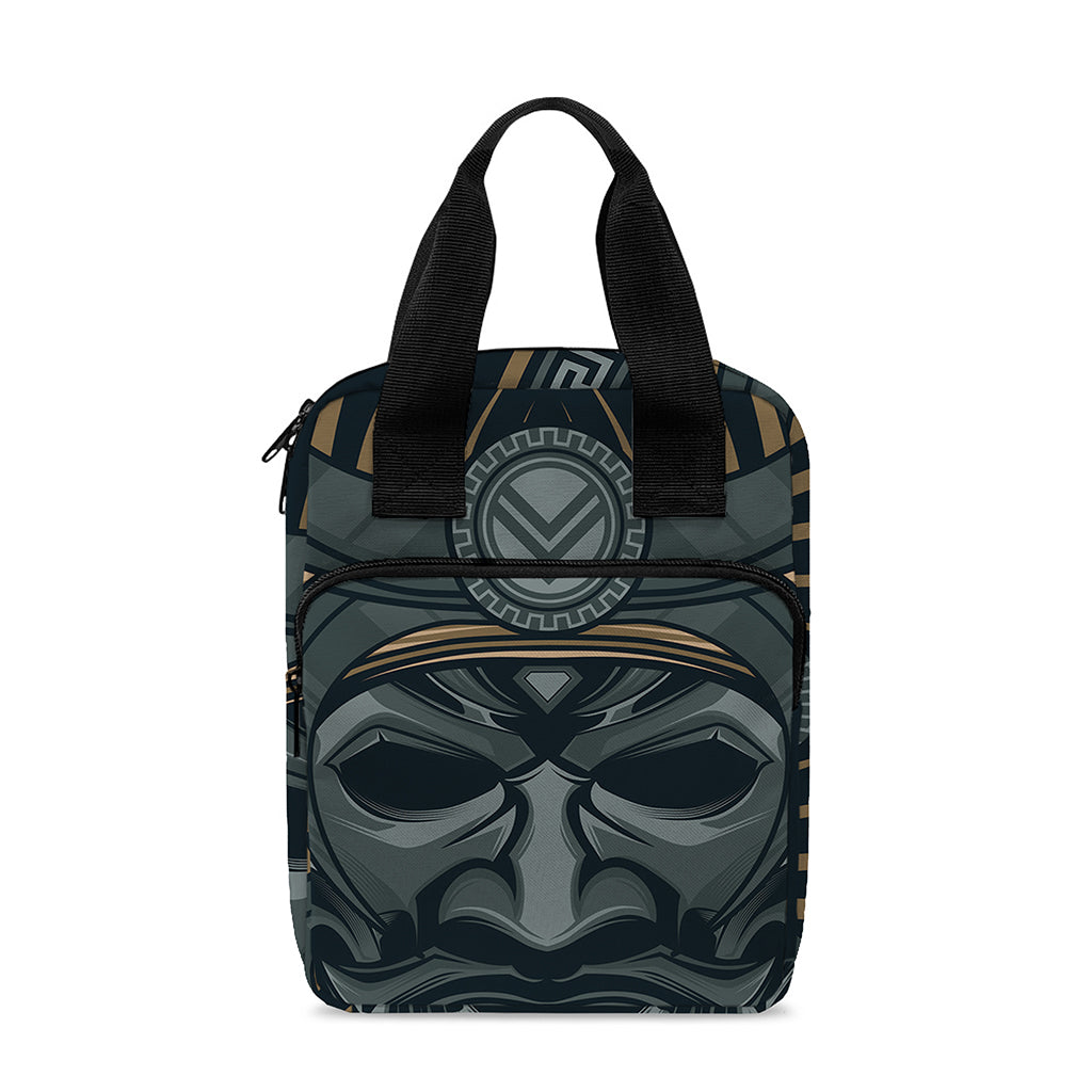 Black Samurai Mask Print Bible Tote Bag