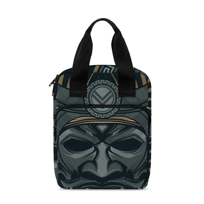 Black Samurai Mask Print Bible Tote Bag