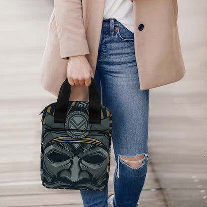 Black Samurai Mask Print Bible Tote Bag