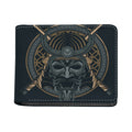 Black Samurai Mask Print Bifold Wallet