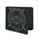 Black Samurai Mask Print Bifold Wallet