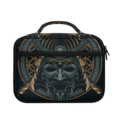 Black Samurai Mask Print Briefcase Bible Bag