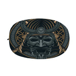 Black Samurai Mask Print Car Side Mirror Covers
