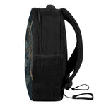 Black Samurai Mask Print Casual Backpack