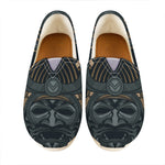 Black Samurai Mask Print Casual Shoes