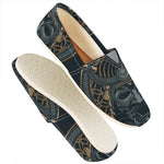 Black Samurai Mask Print Casual Shoes