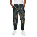 Black Samurai Mask Print Cotton Sweatpants