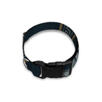 Black Samurai Mask Print Dog Collar
