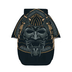 Black Samurai Mask Print Dog Zip Up Hoodie