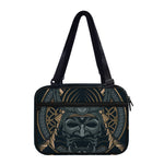 Black Samurai Mask Print Double Strap Bible Bag