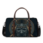 Black Samurai Mask Print Duffle Bag