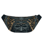 Black Samurai Mask Print Fanny Pack