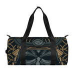 Black Samurai Mask Print Gym Bag