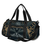 Black Samurai Mask Print Gym Bag