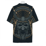 Black Samurai Mask Print Hawaiian Shirt