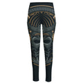 Black Samurai Mask Print High-Waisted Pocket Leggings