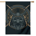 Black Samurai Mask Print House Flag