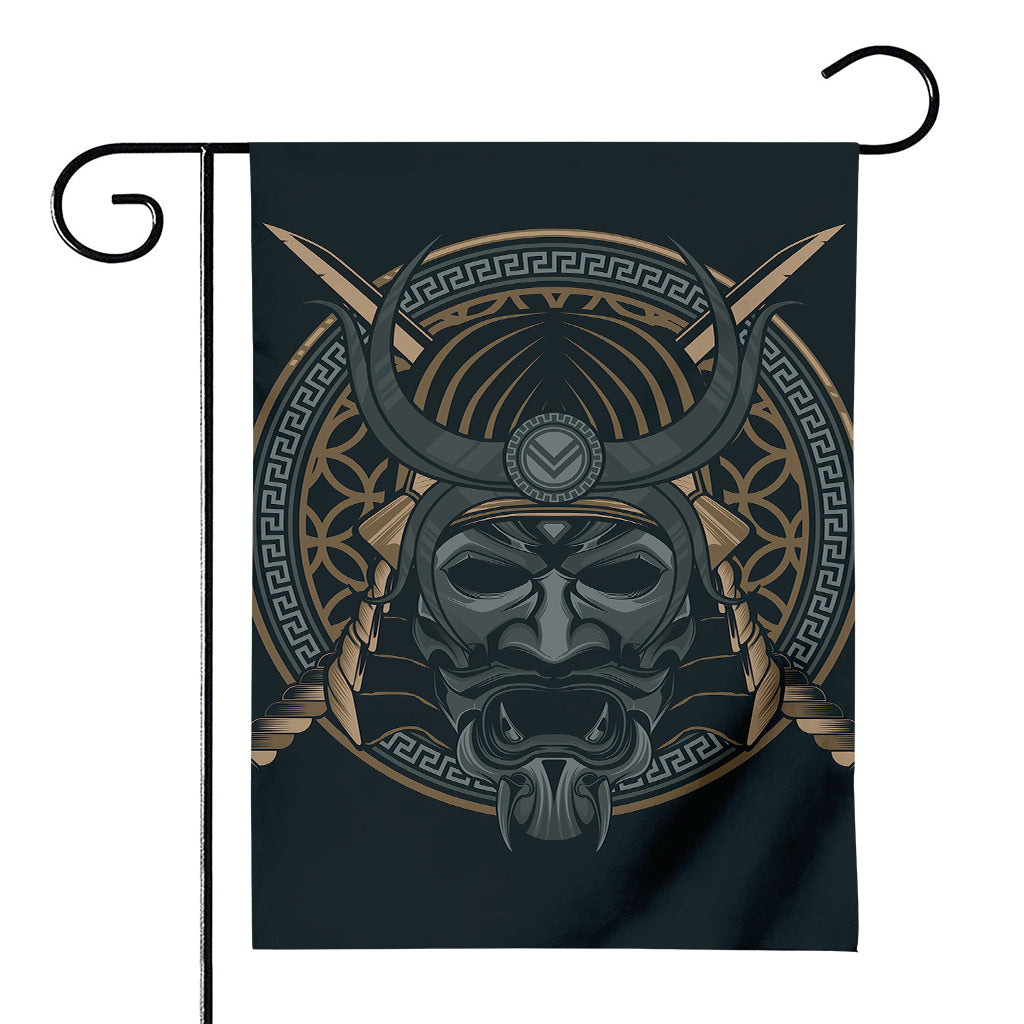 Black Samurai Mask Print House Flag