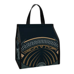 Black Samurai Mask Print Insulated Lunch Tote