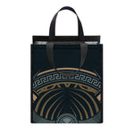 Black Samurai Mask Print Insulated Lunch Tote