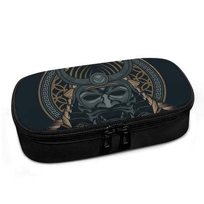 Black Samurai Mask Print Insulin Cooler Travel Case