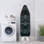 Black Samurai Mask Print Ironing Board Cover