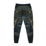 Black Samurai Mask Print Jogger Pants