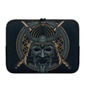 Black Samurai Mask Print Laptop Sleeve