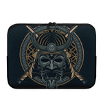 Black Samurai Mask Print Laptop Sleeve