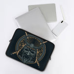 Black Samurai Mask Print Laptop Sleeve