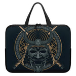Black Samurai Mask Print Laptop Sleeve With Handle
