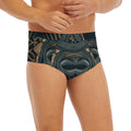 Black Samurai Mask Print Men's Briefs